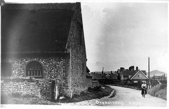 Overstrand High Street showing the entrance to Ivy Farm